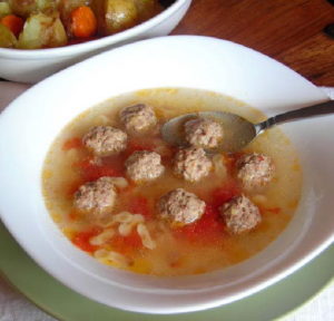 mini-meatball broth by laura pazzaglia