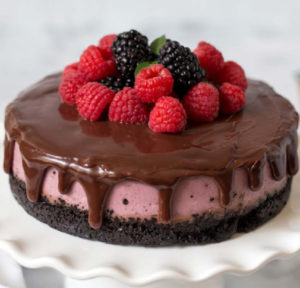 raspberry cheesecake by barbara schieving