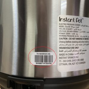 instant pot product registration
