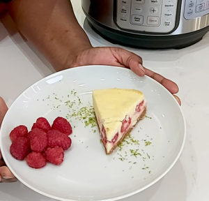 Raspberry and Brie Cheesecake by Rebecca Potou