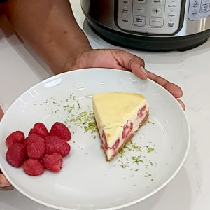 Raspberry and Brie Cheesecake by Rebecca Potou